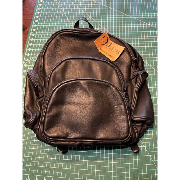Valdez Other - Valdez Genuine Leather Backpack With Multiple Compartments & Zippers